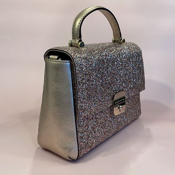 ✨HOST PICK ✨ Kate Spade Pink, Silver and Champagne Sparkly Top Handle Handbag… - Picture 4 of 16